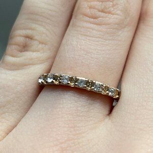 Gold and Crystal Ring